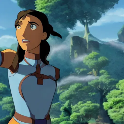 Image similar to Avatar Korra, film still from the Pixar movie 'Avatar Korra'