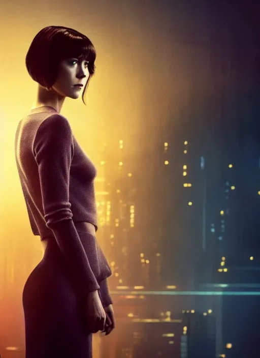 Image similar to film still of mary elizabeth winstead in blade runner 2 0 4 9, 8 k