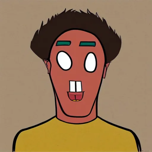 Image similar to “ a funny looking character in the style of adult swim ”