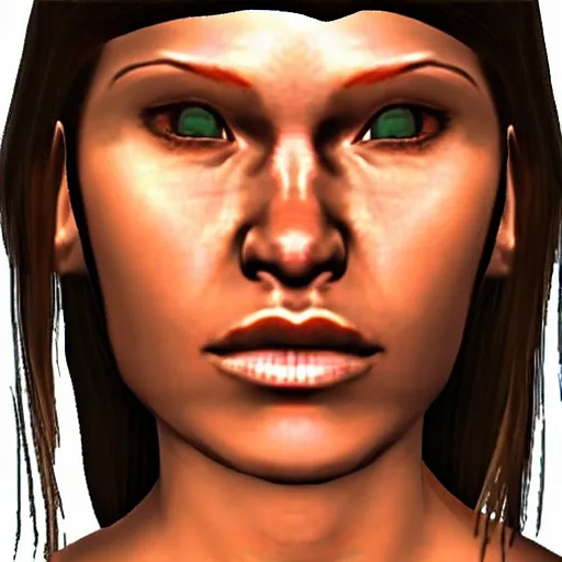 Image similar to close up of a woman in GTA San Andreas, PlayStation 2 graphics, low quality 3D model