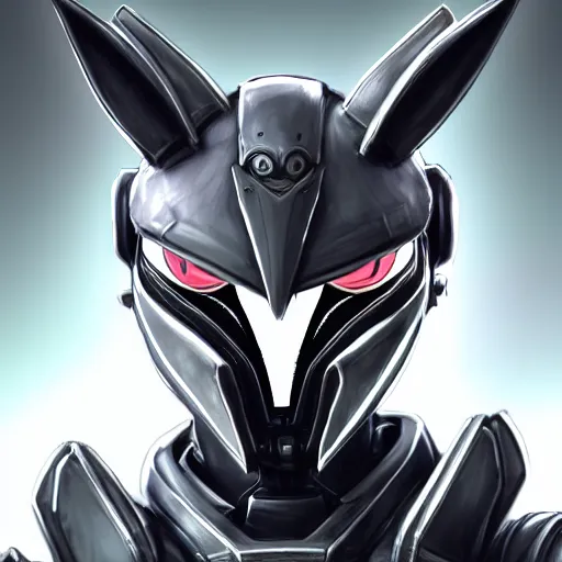 Image similar to high quality close up headshot of a cute beautiful stunning robot anthropomorphic female dragon, with sleek silver armor, a black OLED visor over the eyes, looking at the camera, maw open and about to eat you, you being dragon food, the open maw being detailed and soft, highly detailed digital art, furry art, anthro art, sci fi, warframe art, destiny art, high quality, 3D realistic, dragon mawshot, dragon art, Furaffinity, Deviantart