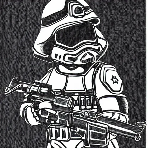 Image similar to a oneline drawing with extreme detail of a Koopa Trooper