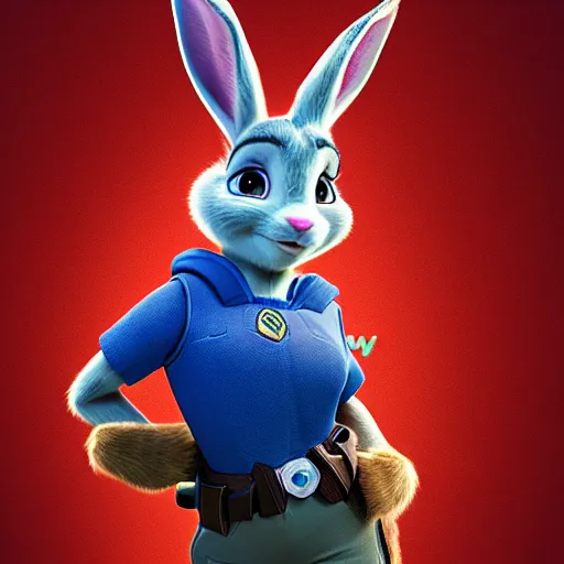 Image similar to judy hopps as a real woman portrait