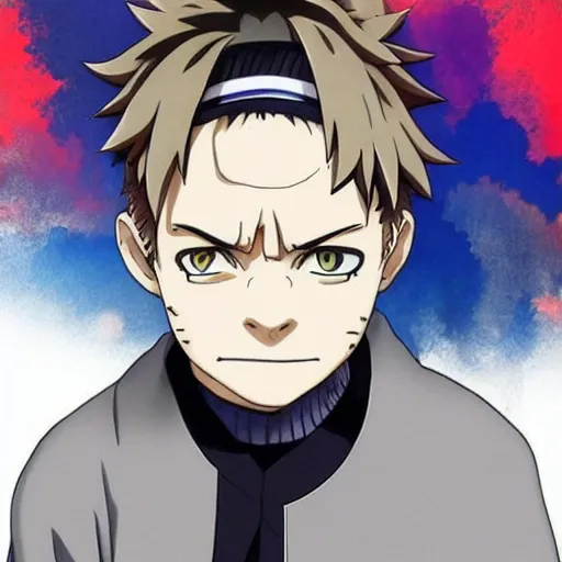 Image similar to modern anime art martin freeman as naruto!! in naruto