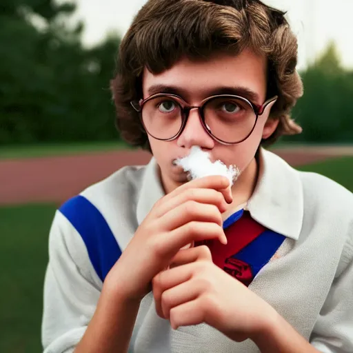 Image similar to teenage Benjamin Franklin smoking behind his school in 1995, XF IQ4, 150MP, 50mm, F1.4, ISO 200, 1/160s, natural light, Adobe Photoshop, Adobe Lightroom, photolab, Affinity Photo, PhotoDirector 365