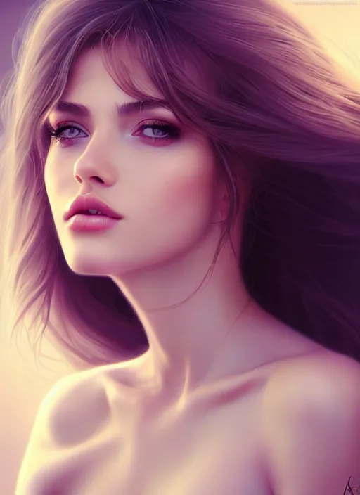 Image similar to a gorgeous female photo, professionally retouched, soft lighting, wearing a feather dress, realistic, smooth face, perfect eyes, wide angle, sharp focus on eyes, 8 k high definition, insanely detailed, intricate, elegant, art by artgerm and wlop