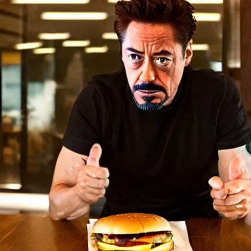 Tony Stark Eating A Cheeseburger Stable Diffusion Openart