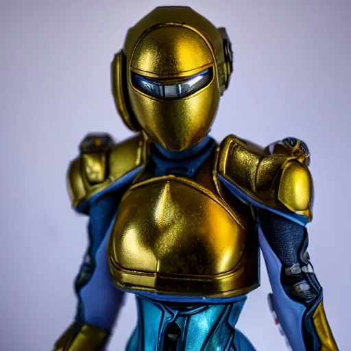 Prompt: Photo of Samus Aran, full armour XF IQ4, 150MP, 50mm, f/1.4, ISO 200, 1/160s, natural light