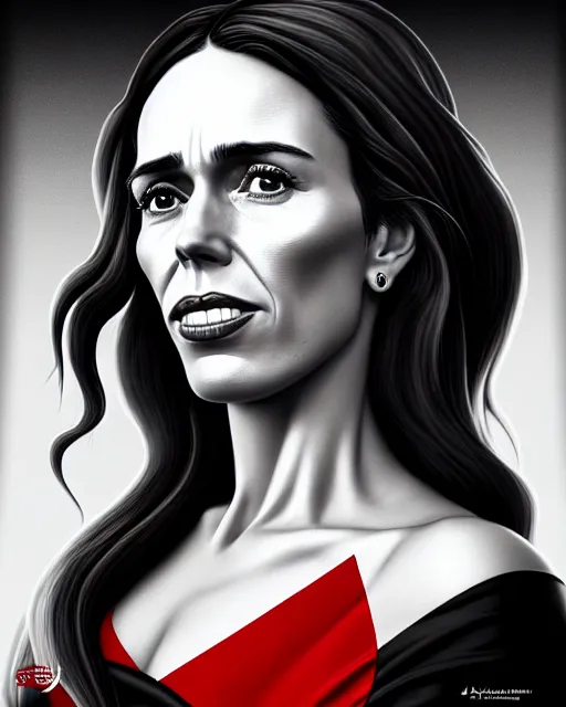 Image similar to jacinda ardern in the style of cuban communist propaganda poster art in the year 1 9 8 7 ultra realistic, concept art, intricate details, highly detailed, photorealistic, octane render, 8 k, unreal engine. art by artgerm and magali villeneuve