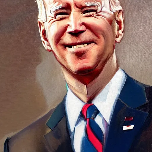 Prompt: an intricate oil painting of Joe Biden.