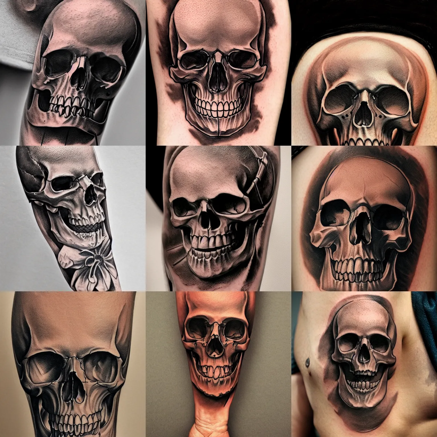 Skulls on Guys Arm