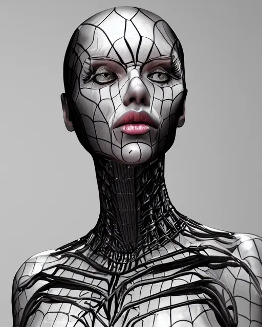 Image similar to woman with cybernetic spiderlike arms, trending on artstation