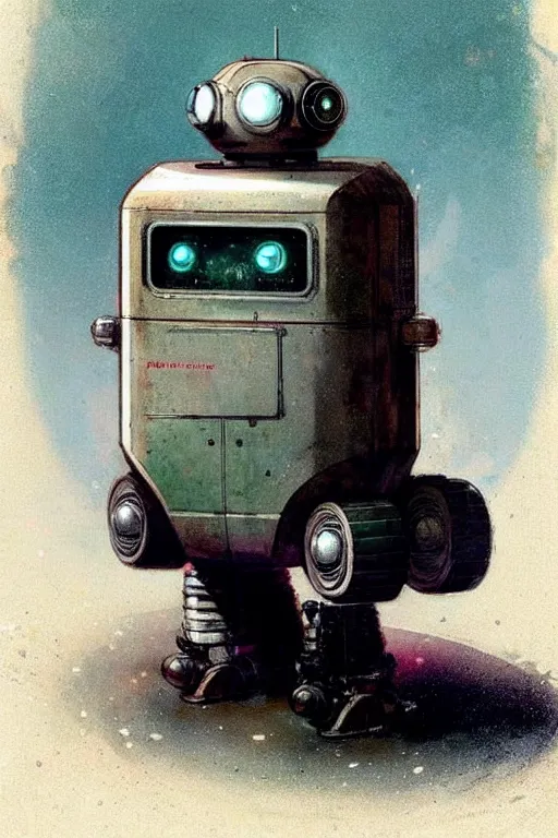 Image similar to ( ( ( ( ( 1 9 5 0 s retro future android robot dumptruck. muted colors., ) ) ) ) ) by jean - baptiste monge,!!!!!!!!!!!!!!!!!!!!!!!!!