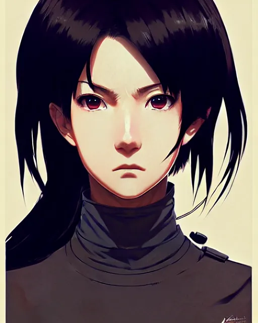 Image similar to girl wearing tactical gear, very anime, fine - face, audrey plaza, realistic shaded perfect face, fine details. anime. realistic shaded lighting poster by ilya kuvshinov katsuhiro otomo ghost - in - the - shell, magali villeneuve, artgerm, jeremy lipkin and michael garmash and rob rey