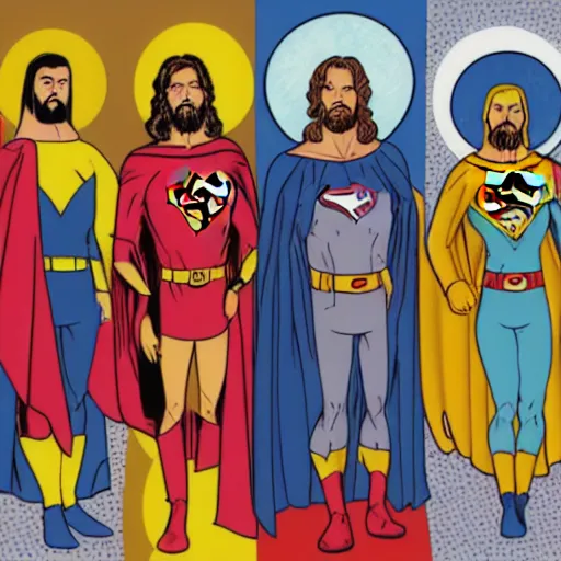 Image similar to jesus as a superhero