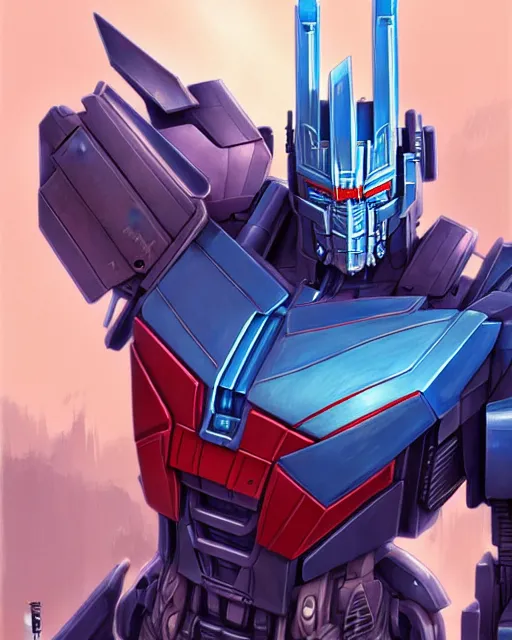 Image similar to optimus prime, portrait shinkai makoto studio ghibli studio key hideaki anno sakimichan stanley artgerm lau rossdraws james jean marc simonetti elegant highly detailed digital painting artstation pixiv