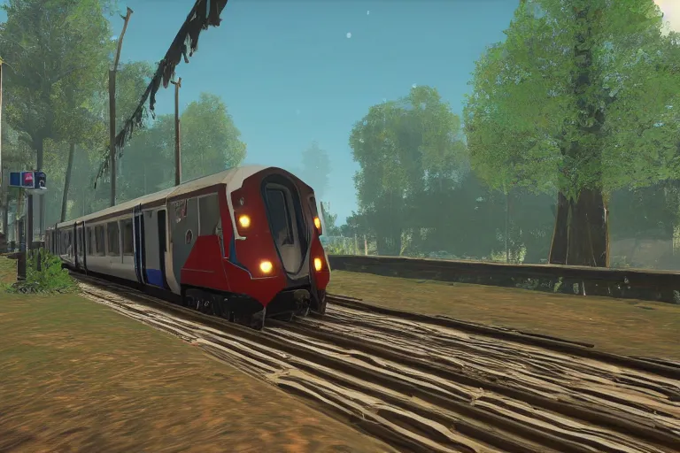 Image similar to dc wmata metro 5 0 0 series train in botw, breath of the wild screenshot