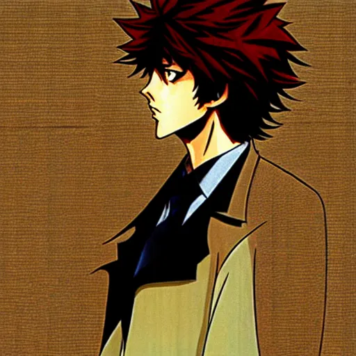 Prompt: Spike Spiegel by Kentaro Miura :: Manga panel,