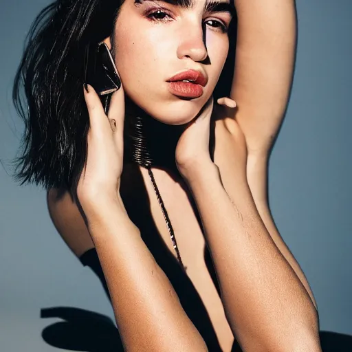 Image similar to 8 k award winning portrait photo of dua lipa