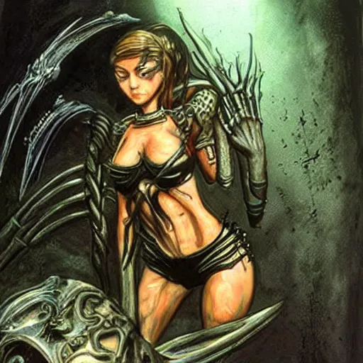 Image similar to leaked concept art of the new forbidden siren ps 2 game drawn by h. r. giger