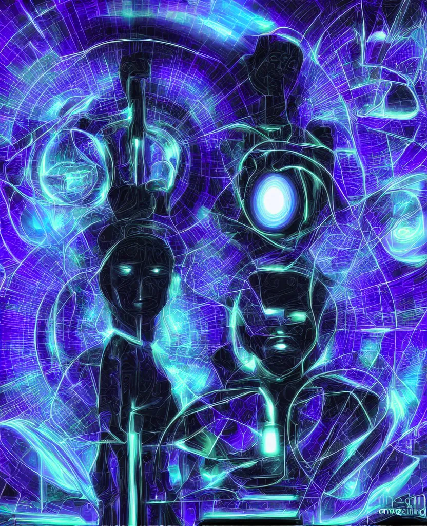 Image similar to techno - spiritual futurist machine loa, perfect future, award winning digital art