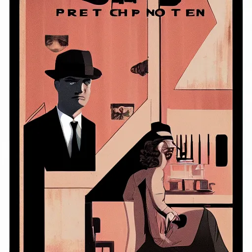 Image similar to Portrait of a 1930’s Pulp Noir Detective in the style of Phil Noto