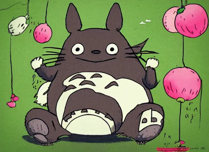 Prompt: my neighbour totoro in the style of HR Geiger