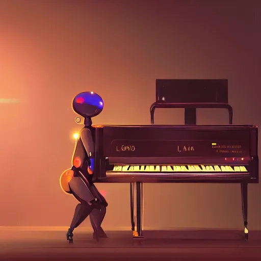 Prompt: robot, playing the piano, ambient lighting, 4k, anime key visual, lois van baarle, ilya kuvshinov, rossdraws, artstation