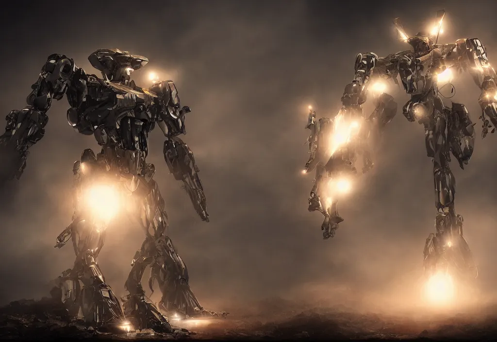 Image similar to mecha with the face of borges, photorealistic, film, cinematic lighting, octane tender, volumetric light, dark - art