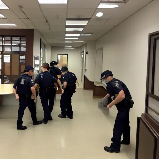 Image similar to cops raiding a math lab