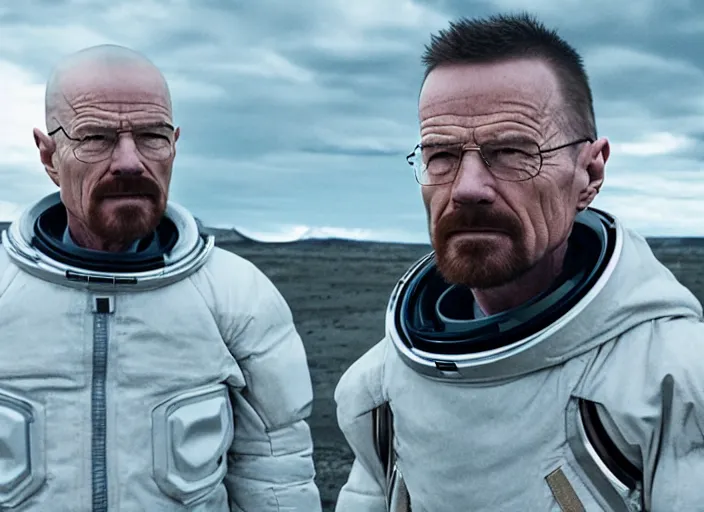 Image similar to film still of Walter White as Cooper in Interstellar, 4k