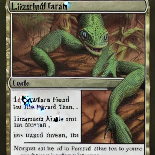 Image similar to A lizardman in the forest