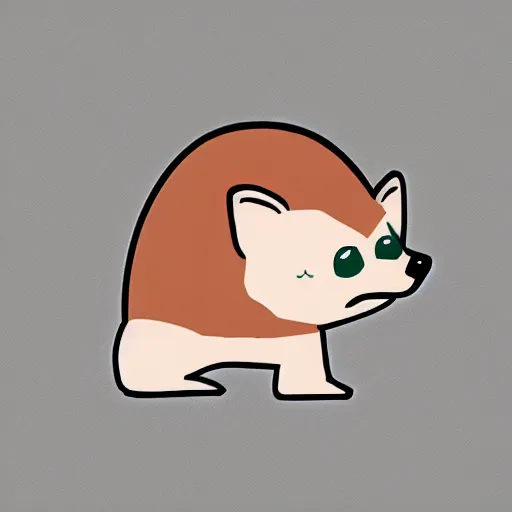 Image similar to cute hedgehog emote twitch waving lineart