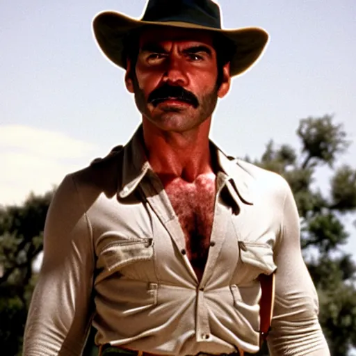 Image similar to Tom Selleck as Indiana Jones from Raiders of the Lost Ark (1981)