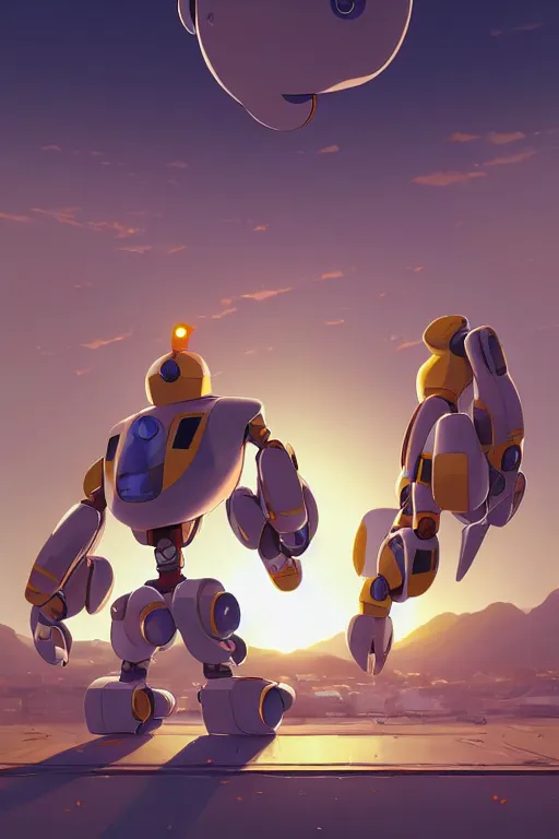 Image similar to metabots medabots medarotto medarot robot minimalist comics, behance hd by jesper ejsing, by rhads, makoto shinkai and lois van baarle, ilya kuvshinov, rossdraws global illumination ray tracing hdr radiating a glowing aura