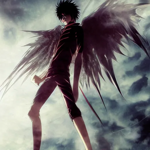 Pictures Death Note Horrible Wings Anime Angels 3000x1892