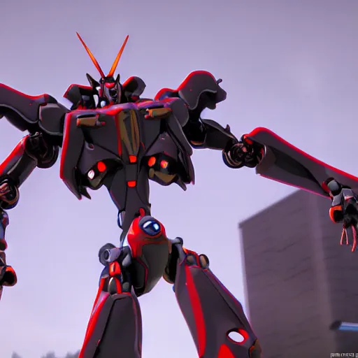 Image similar to grimdark creepy evangelion mecha, unreal engine, 8 k, ultra realistic, ultra detail