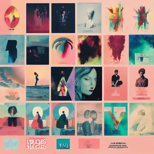 Prompt: color palette, album art, cover art, poster