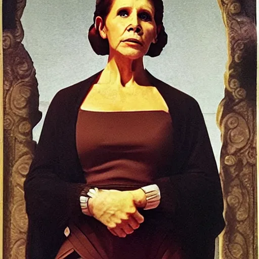 Image similar to leia organa in the style of a wealthy renaissance painting