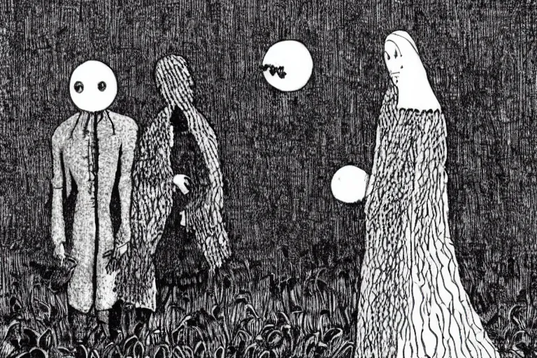 Image similar to a picture by edward gorey