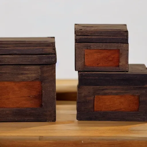 Image similar to 3 wooden boxes