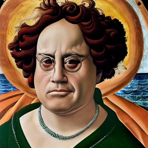 Prompt: Danny Devito as Venus, painting by Sandro Botticelli, detailed, 4k