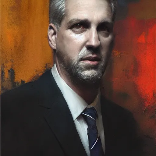 Image similar to kevin mccarthy by ruan jia, portrait