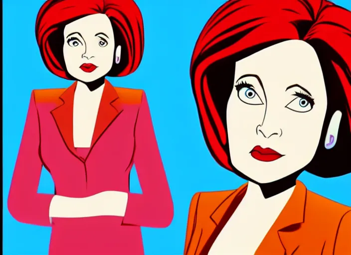 Image similar to dana scully in the style of ninteen seventies disney animation