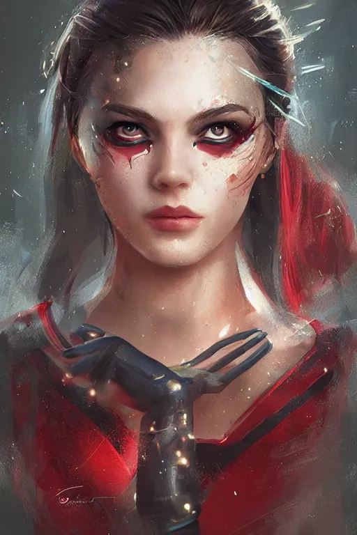 Image similar to three quarters portrait of a beautiful woman,super hero costume,heroic pose,highly detailed, digital painting,illustration, art by Stanley Lau