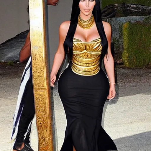 Prompt: kim kardashian as egyptian goddess