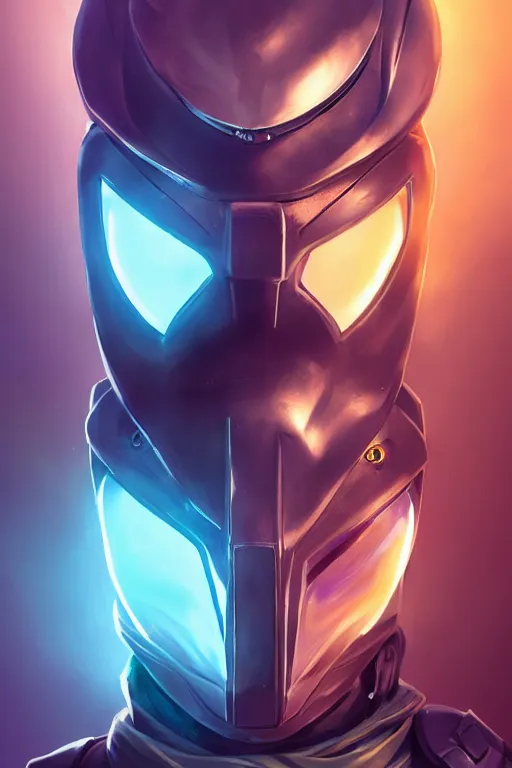 Image similar to epic mask helmet robot ninja portrait stylized as fornite style game design fanart by concept artist gervasio canda, behance hd by jesper ejsing, by rhads, makoto shinkai and lois van baarle, ilya kuvshinov, rossdraws global illumination radiating a glowing aura global illumination ray tracing hdr render in unreal engine 5