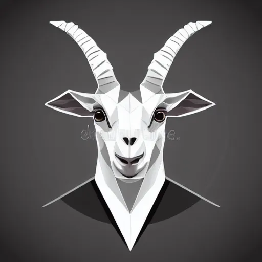 Image similar to demonic goat vector illustration, low poly