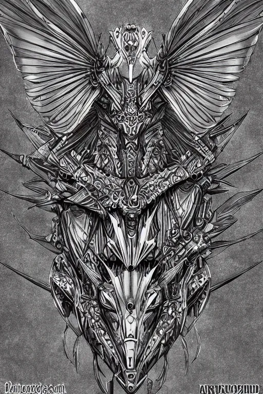 Image similar to armoured warrior hummingbird monster, symmetrical, highly detailed, digital art, hummingbird themed armour, sharp focus, trending on art station, kentaro miura manga art style