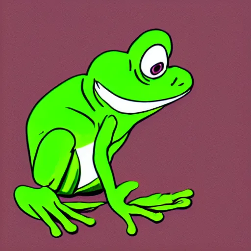 Image similar to An anthropomorphic frog, Dr. Seuss style